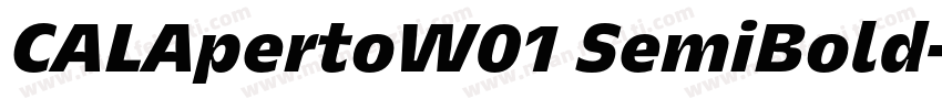 CALApertoW01 SemiBold字体转换